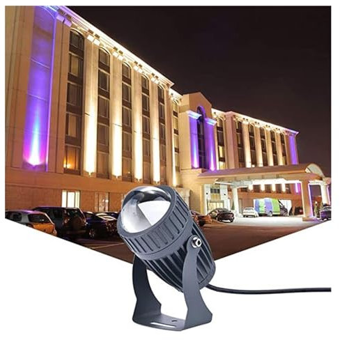 Faretti Per Esterni - Proiettori A LED Da 10 W, Fontane A LED, Proiettore Impermeabile IP68, Proiettore A Fascio Stretto, Lampada Da Parete Per Esterni, Faretti A Fascio LED Per Esterni ( Color : Yell