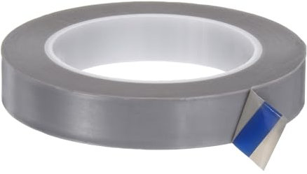 QUARKZMAN Stoff PTFE-Bandrolle, 0,7 x 108 ft Hochtemperatur-PTFE-Klebeband, 0,18 mm Dicke für Vakuumversiegelungsmaschinen Handversiegler, Grau