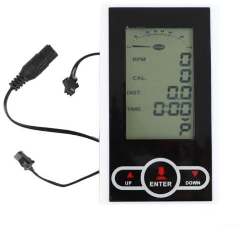 LCD Monitor Speedometer for Stationary Bikes, Exercise Bike Computer, Indoor Bike Monitor LCD Cycle Odometer Analytical Instrument Counter, Heart Rate Tracker