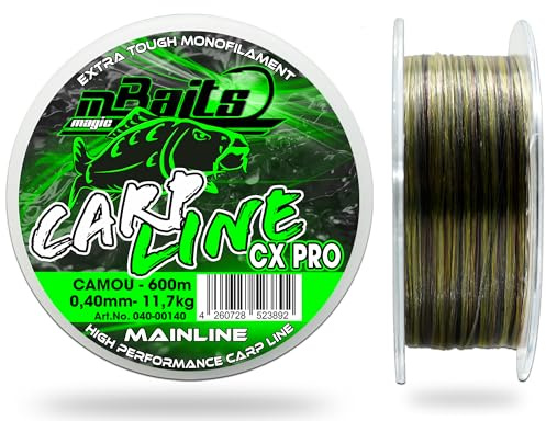 Magic Baits Carp Line CX Pro Camou 600m Karpfenschnur Camouflage Monofile Angelschnur Extra Tough Monofilament