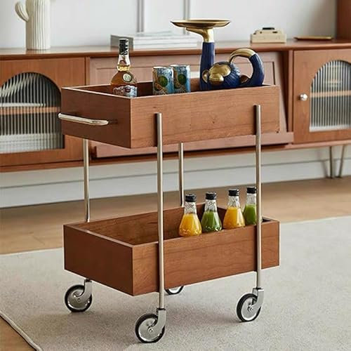 Usknxiu Barwagen auf Rädern, moderner Weinwagen für kleine Räume, industrieller Servierwagen für Küche, Wohnzimmer und Esszimmer, Getränkewagen