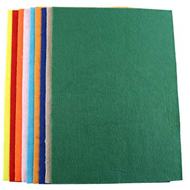 ANKROYU 10 Stück Vliesstoff, quadratische Filzplatte, weiche Filzstoffplatte, quadratische Vliesstoff-Patchwork zum Nähen, Basteln