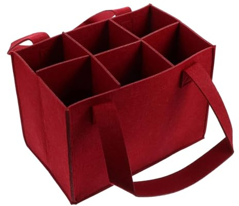 Weinflasche Geschenk Tasche, Flaschentaschen Wein Filz Flaschenträger Flaschen Tasche 6 Flaschen Mit Seperate Trennwand Tragetaschen Weinflaschenhalter, Tragetasche Aufbewahrungstasche Weintasche