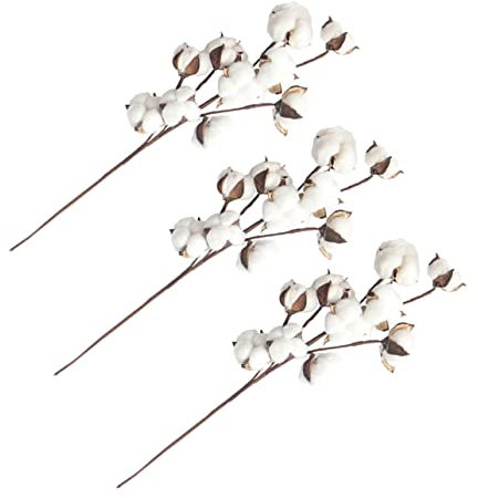 HOLIDYOYO Flores De Algodón Secas Simuladas Estilo Rústico Relleno para Jarrones Decoración De Flores Falsas para Otoño Flor De Algodón Artificial para Exhibición Floral Casa