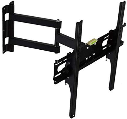 Supporto da parete per TV con braccio articolato singolo a movimento completo per la maggior parte dei televisori LED, LCD, OLED, a schermo piatto e al plasma da 32-49 pollici con inclinazione, rotaz