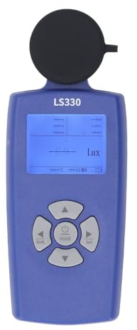 Mesureur D'éclairement à, 0–1000000Lx 400 Nm-700 Nm Mesureur de Lumière Numérique pour Température de Couleur, humidité et Indice UV, pour Luminaires, Extérieur