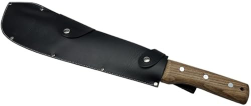 G.L.D. Forniture Machete con manico in legno e fodero in cuoio 45 cm machete roncola potatura