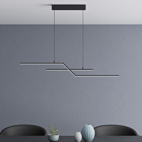 Mai & Mai Lámpara Colgante LED – Negro, 24W, CCT 3000K/4000K/6000K, RA≥90, Cable Ajustable 1,5 m, Modelo Café 7085