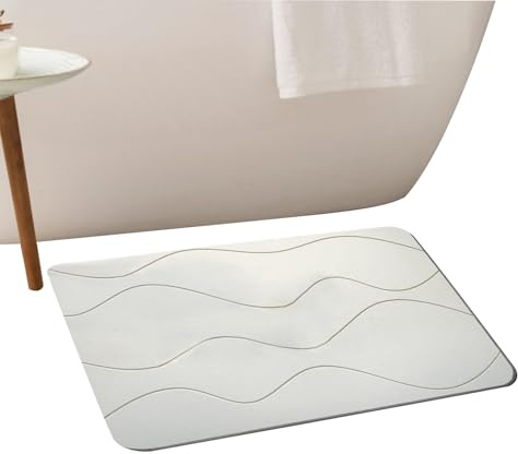 Alfombrilla De Ducha De Tierra Diatomácea | Alfombrillas De Baño De Piedra Natural - Antideslizante Secado Rápido Lavable para Baño y Cocina Alfombra de Seguridad