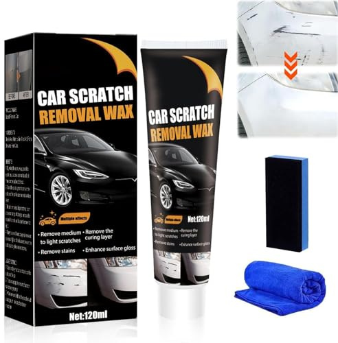 Car Scratch Remover, Scratch Remover for Vehicles, Car Scratch Repair Paste, Removes Deep Car Scratch, Quick Car Paint Scratch Repair with Wipe and Sponge, Easy to Repair Paint