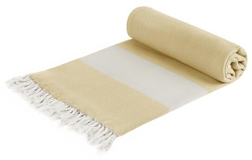 Edel Living Asciugamano da spiaggia Hammam realizzato in 100% cotone. Compatto e leggero, ultra assorbente e asciugatura rapida, ideale come asciugamano a mano, bagno per sauna, asciugamano da bagno o