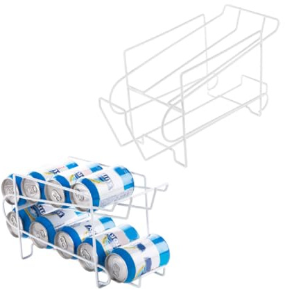 TOYANDONA Iron Fridge Beer Rack Holder Portable Soda Can Storage Shelf Kitchen Organizer for Home Bar Club Office Rust-resistant Design