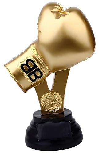 Huadafun Incisione Gratuita Trofeo Guanto da Boxe Personalizzato – Coppa Boxe su Misura per Club, Gym, Casa o Ufficio – Regalo Campione