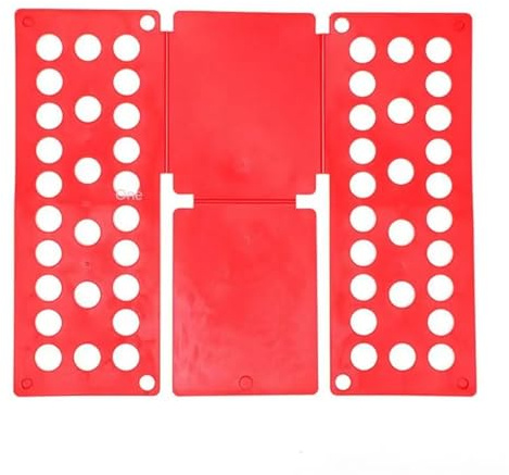 Lot de 2 plieuses à vêtements for adultes, planche plier rapidement for t-shirts et pulls, organiseur, gain temps, support for la maison Pour Vêtements(Red)