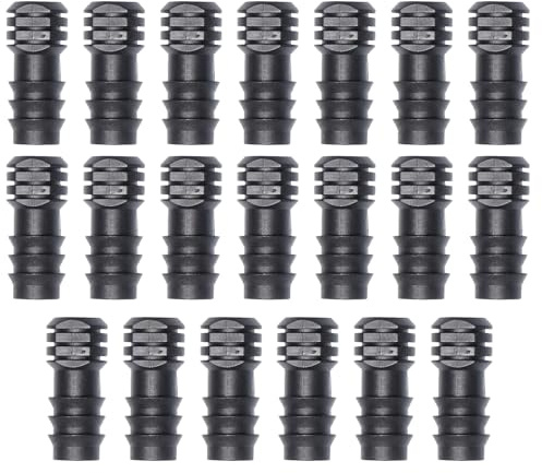 BLPRKOT 20 Pièces connecteurs d'extrémité de tuyau d'arrosage en plastique barbelé noir de 13 mm pour irrigation goutte à goutte de jardin, système d'arrosage