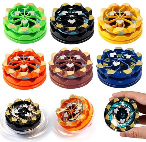 Dryxog 6 Stück Premium Funkelnde Kreisel für Kinder, Coole Mitgebsel Kindergeburtstag Tombola Preise, Kampfkreisel Spielzeug Coole Gadgets, Perfekte Kleine Geschenke für Jungen Mädchen