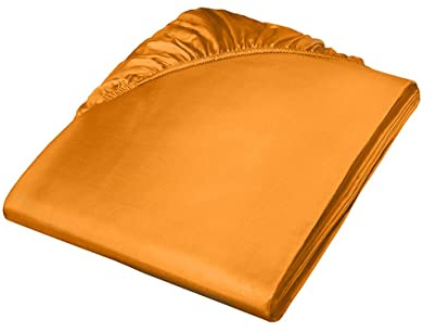 Fleuresse Colours Spannlaken, Uni-Mako-Satin, Gold, 100 x 200, L-009100-2046-0100