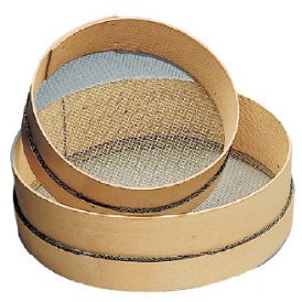 Panetta Casalinghin Legno setaccio con Grandi Maglie, Legno, Beige, 30 x 30 x 30 cm