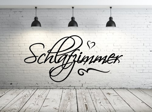 Selbstklebender Deko Türaufkleber, Beschriftung , Text ~ Schlafzimmer ~ Wandtattoo, 68094-58x28 cm, Wandaufkleber, Sticker Aufkleber für die Wand, Fensterbild, Tapetensticker, Türaufkleber, Tattoo aus Markenfolie - aus 32 Farben wählen