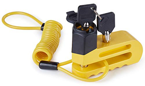 Tech Traders Waterproof Anti-Theft Bicycle Motorbike Motorcycle Disc Lock 10mm Pin with Wire