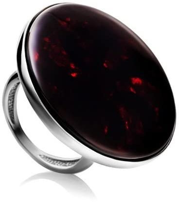 Ring Bernstein in Sterling Silber 925, großer Bernsteinring Damen, Statement Ring, Designer Jewelry (18)