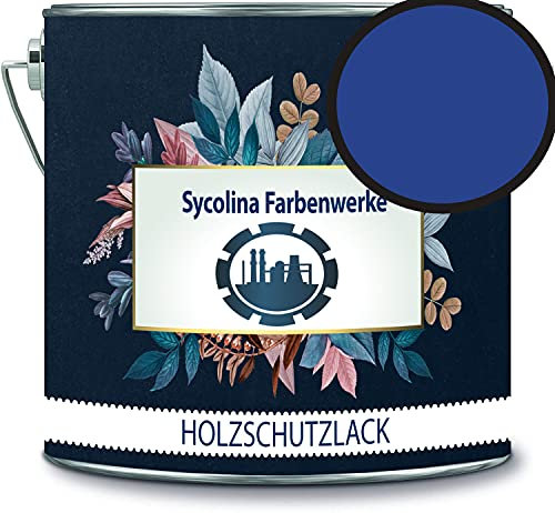 Sycolina - Vernice protettiva per legno, resistente alle intemperie, protezione a lungo termine dalle intemperie, colore di protezione per legno RAL 5005, blu segnaletico, colore Sycolina