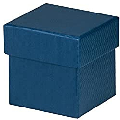 Rössler Geschenkbox mit Deckel | Geschenkbox Geburtstag | Karton mit Deckel | Geschenk Box | Geschenkkarton | Maße: 65x65x65mm | Farbe: Blau | Navy