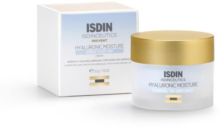 ISDIN Isdinceutics Hyaluronic Moisture Normal, Crema Hidratante para Piel Normal a Seca con Ácido Hialurónico, 50 g
