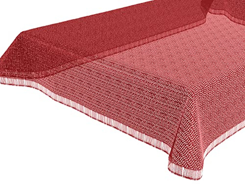 BEAUTEX Gartentischdecke wetterfest Weichschaum Rot Eckig 130x160 | Waschbar bis 30 °C, rutschhemmend und schmutzabweisend, mit Sonnenschutz-Imprägnierung, für Garten, Balkon und Terrasse