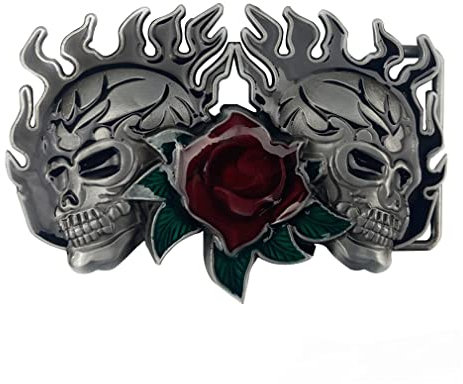LKMY Herren Gürtelschnalle, 3D Cowboy Gürtelschnalle, Western Celtic Vintage Gürtelschnalle, Jeans Accessoire für Männer Frauen Vatertag, totenkopf