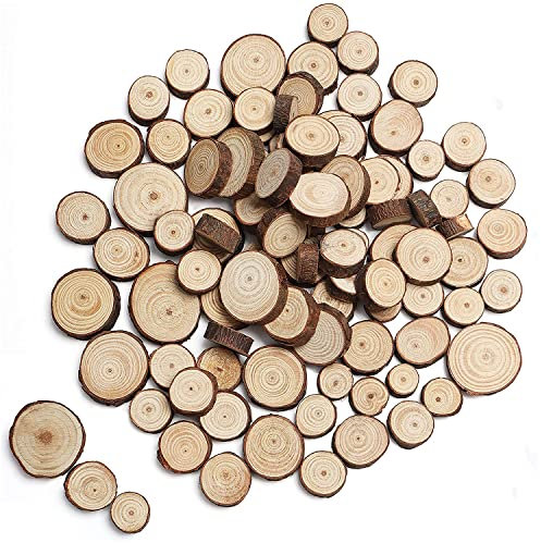Holzscheiben klein Baumscheiben 30 Stück 2-4,5 cm Deko Hochzeit DIY Basteln Weihnachten Advent