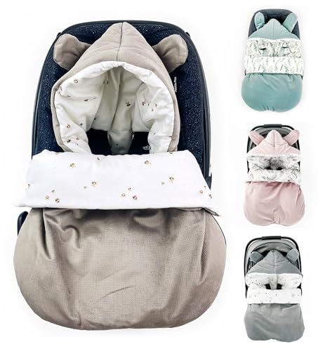 Winterfußsack Babyschale Winter Babyfußsack warm, Einschlagdecke Baby Fußsack Schlafsack Kinderwagen Bett Wiege GANZJÄHRIG (BRAUN)
