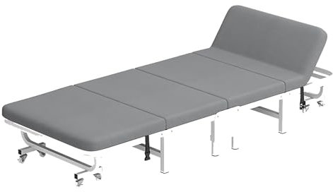KAXLDHH Klappbett Gästebett Mit Memory Foam Matratze, Reisebett Erwachsene Klappbar, Schlafsessel Metall Rahmen Mit Rädern, Liegestuhl Klappbar Belastbar 200kg, 190×65×30cm (Size : 190x85x30cm)