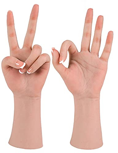 KUMIHO Silikon Hand Schaufensterpuppe Mannequin Künstliche Hand Für Malerei Fotografie Schmuckdisplay Schmuckständer Farbe 1 Linke Hand