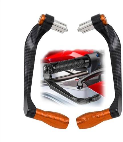 PuLaif Handschutz Für Duke 125 200 390 690 790 990 1290 Für DUKE390 Motorrad Lenkergriffe Bremskupplungshebel Lenkerschutzfolie (Color : Orange)