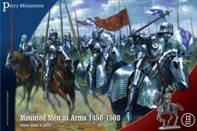 Perry Miniatures WR 40 Mounted Men at Arms 1450-1500, Berittene Schwere Reiter (12 mounted figures)