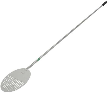 GIEMME Petite pelle ronde perforée pour pizza 22 cm avec manche 120 cm et poignée coulissante intermédiaire pour tourner et défourner