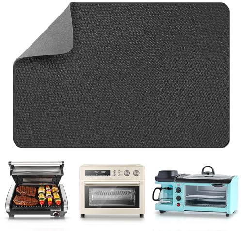 LOPNUR 20x16 X-Large Appliance Slider, Appliance Sliders for Kitchen Appliances, 360° Rotating Sliding Tray for Coffee Maker, Heat Resistant Mat Cut to Fit Stand Mixer Air Fryer Microwave, Gray | Heat-Resistant 360° Sliding Tray, Cut to Fit for Coffee Maker, Mixer & Air Fryer, Soft Material, Won't Scratch Countertops