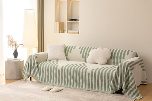 jianyana Sofa überzug Sofaüberwurf Weich Strapazierfähig Wendbar Chenille Universal Couch überzug mit Modernes Karomuster Möbelschutz für 1 2 3 4 Sitzer Sofa Zweisitzer L-förmige Ecke Futon Sofas