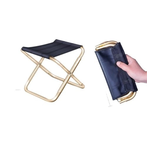 Valcla klapphocker Klapphocker Tragbare Außenbank Ultraleichter Mazar Camping Kleiner Hocker Angelhocker Verstaubarer Picknickstuhl Campinghocker(Blue,11.8 * 10.2 * 12.2 in)