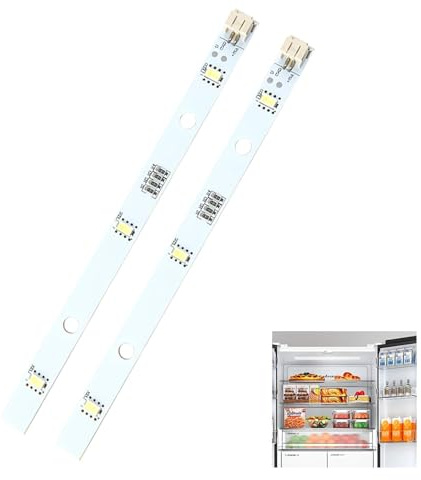 2 tiras de luces LED para nevera compatibles con RONGSHENG/HISENSE, DC12V 2W, barras de luz de repuesto para nevera Kenwood KIFF5017 KIFF5020 KIFF7017 KIFF7020, E349766 MDDZ-162A 1629348, 16 x 1 cm