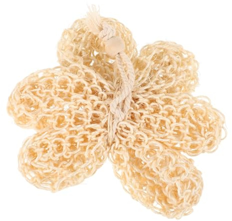Ipetboom Bola Exfoliante para Ducha de Sisal Beige Textura Exfoliante y Masajeadora para Adultos, Adecuado para Limpieza Profunda y Cuidado Corporal