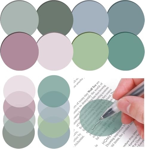 STNRST-IN 900 Blätter Transparente Haftnotizen Set, Durchsichtige Selbstklebende Wasserfest Sticky Notes und 1PC Goldenen Signaturstift, Morandi Notizzettel für Kennzeichnung Büchern