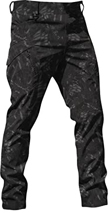 Générique Training Homme Cargo Large Pantalon de Travail Hiver Chaud Stretch Pantalon Peintre Multipoches Elastique Hiver de Sécurité de Chantier Tenue D'intérieur Homme Motif Serpent M