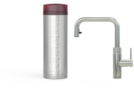 Quooker Flex Square | Reservoirs PRO3 | verchromt glänzend | sofort-Kochend-Wasserhahn | Reservoirs PRO3