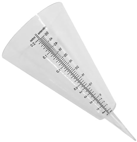 ROMISBABA Pluviomètre Conique Transparent en Plastique Gobelet Doseur Gradué 35 CM Mesure Précise des Précipitations pour Jardin Pelouse et Usage Agricole