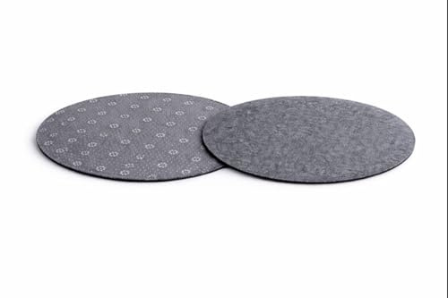 Geschenkestadl 4er Set Sitzauflagen Filz Anthrazit Ø35 cm – rutschfest mit Anti-Rutsch Noppen – Rundes Sitzkissen, Stuhlauflage & Platzset
