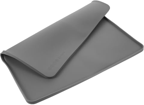 MUCKLILY Tappetino Raccogli Gocce in Silicone per Umidificatore e Deumidificatore Piccolo 40x40 Cm con Bordo Rialzato Antiscivolo Protezione Pavimenti per Uso Domestico