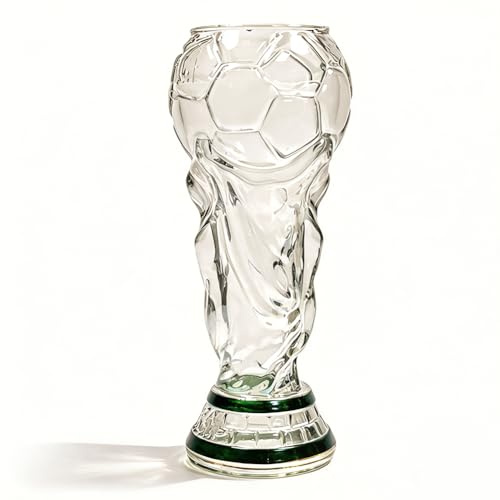 Zinueen Boccale da birra in vetro, per feste di calcio, cocktail e bevande (colore rivestito, 500 ml)