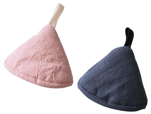 SHERCHPRY Presine Cappuccio Triangolare per Copri Manici Pentole, Set 2 Pezzi Resistenti al Calore, Lavabili, per Cucina, Ristorante e Barbecue Colore Casuale
